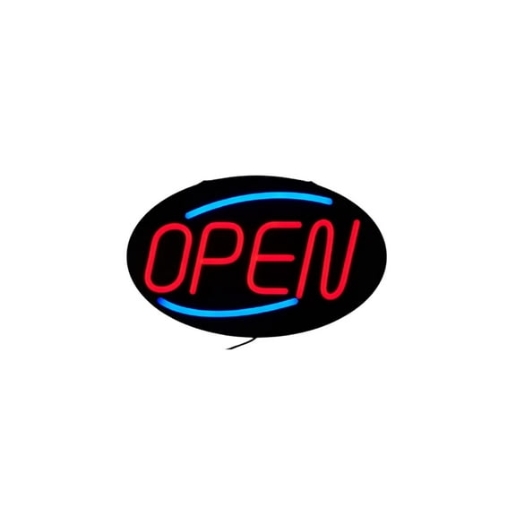 Oval LED Open Sign