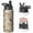 Black-375, variant on Floral & Bone Print Insulated Sports Bottle - 18/8 Food Grade Stainless Steel with Copper Layer Technology (Leakproof Wide Mouth for Hot/Cold Drinks)