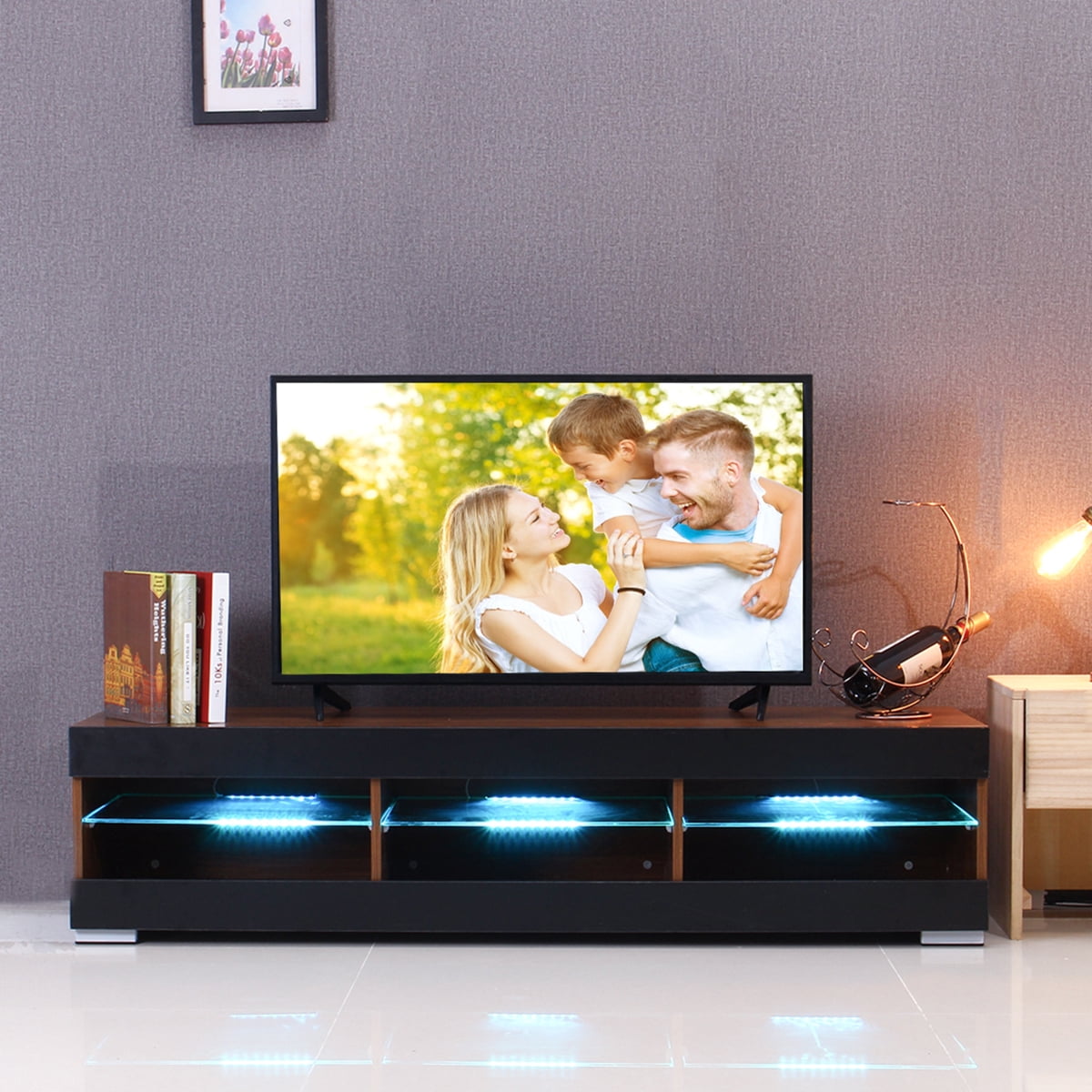 57'' TV Stand Cabinet Media Console for Flat TV Screens 40 ...
