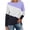 White, variant on WREESH Womens Fashion Tunic Top V Neck Color Block Pullover Top Regular Fit Long Sleeve Tops Round-Neck Top Green