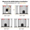thumbnail image 5 of Wisairt Extra Wide Metal Baby Safe Gate with Pet Door for Stairway and Hallway,for Baby Toddler Age Group 6 to 24 Months(Black), 5 of 11