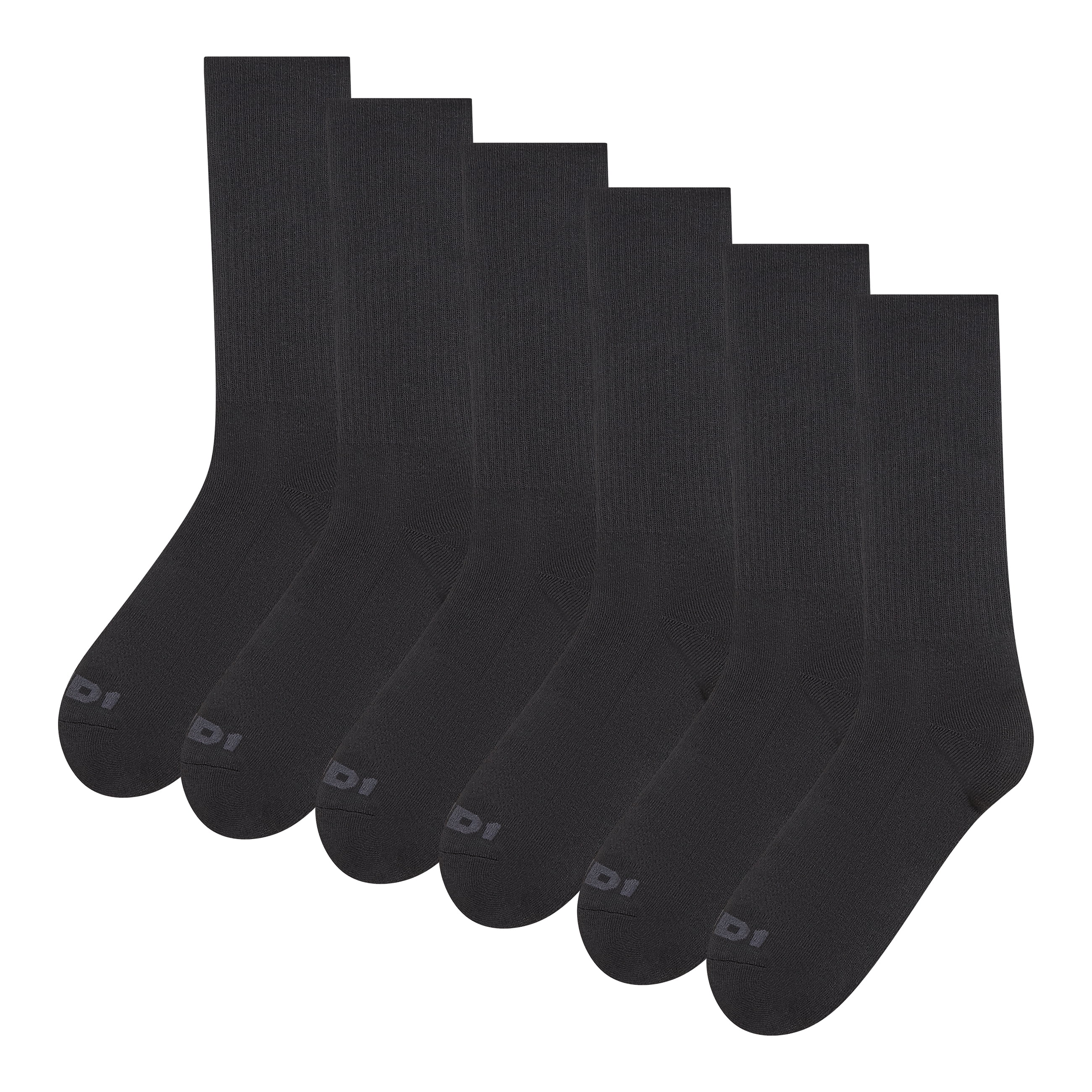 AND1 Men's Socks, Performance Cushion Crew Socks, 6-Pack
