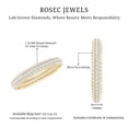 thumbnail image 6 of Rosec Jewels Lab Diamond Full Eternity Ring - Wedding Anniversary Ring - EF-VS Grade - Ready to Gift, 10K Yellow Gold, US 6.00, 6 of 7