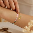 thumbnail image 3 of Turandoss 14K Gold Plated Dainty Layered Initial Beaded Bracelets for Women Girls Cute Heart Charm Colorful Beads Letter A-Z Custom Jewelry Personalized Birthday Gifts for Teen Girl, 3 of 7