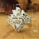 thumbnail image 3 of Mujeres Gorgeous Irregular Sparkling RingSilver Anillos Zirconia Boda Joyería de compromiso 6 10, 3 of 8