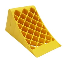 Professional Wheel Chock Tire Handle Chocks Trailer Jack Block Travel Yellow