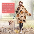thumbnail image 4 of Wearable Oversized Blanket,Halloween Cat and Pumpkin Pattern Wearable Blanket Hoodie for Adults,Cozy Hooded Blankets with Super Pockets,Super Warm Fuzzy Pullover for Women & Men, 4 of 6