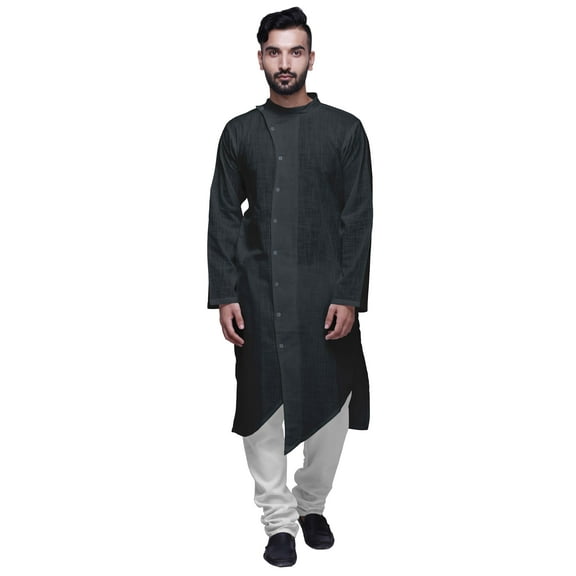 Atasi Long Button Down Kurta For Boys Solid Festive Clothing Ethnic Mens Wear