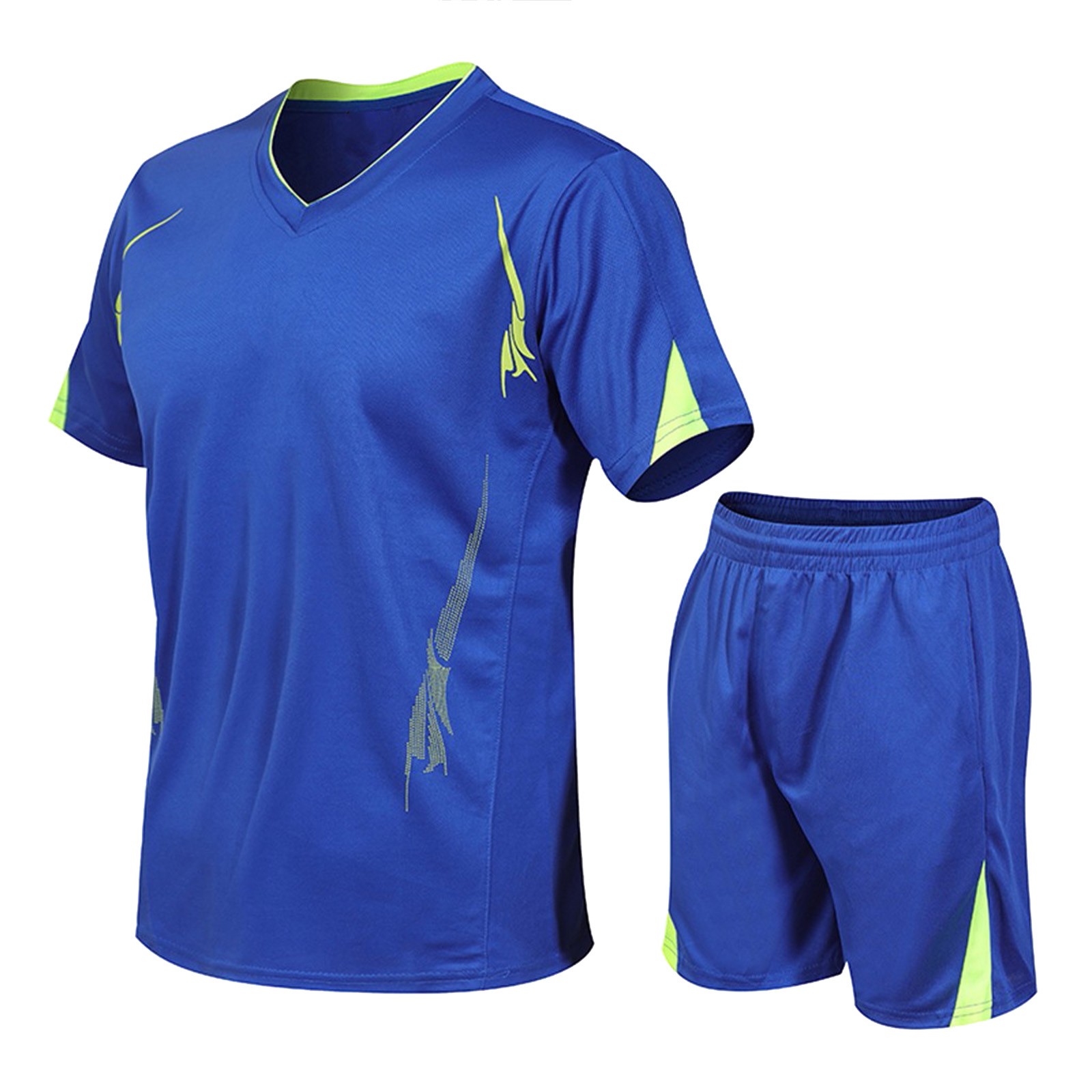 Pyjama Homme 2 Pièces été - Short Et Haut En Polyester Respirant, Séchage Rapide - Pour Nuit, Détente, Sport Léger