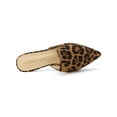 thumbnail image 4 of BLISSFUL STEP Women's Casual Pointy Toe Flat Slides Mules Shoes Leopard 9, 4 of 8