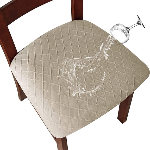 AIGIA Chair Seat Cover Waterproof Seat Covers for Dining Room Chairs Covers Dining Chair Cover Kitchen Chair Covers