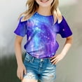 thumbnail image 2 of Girls Shirts 10-12 3D Print Graphic Tees Short Sleeve Casual Round Neck T-Shirt Funny Carnival Party Shirt Summer Clothes Z06- 8-9 Years, 2 of 4