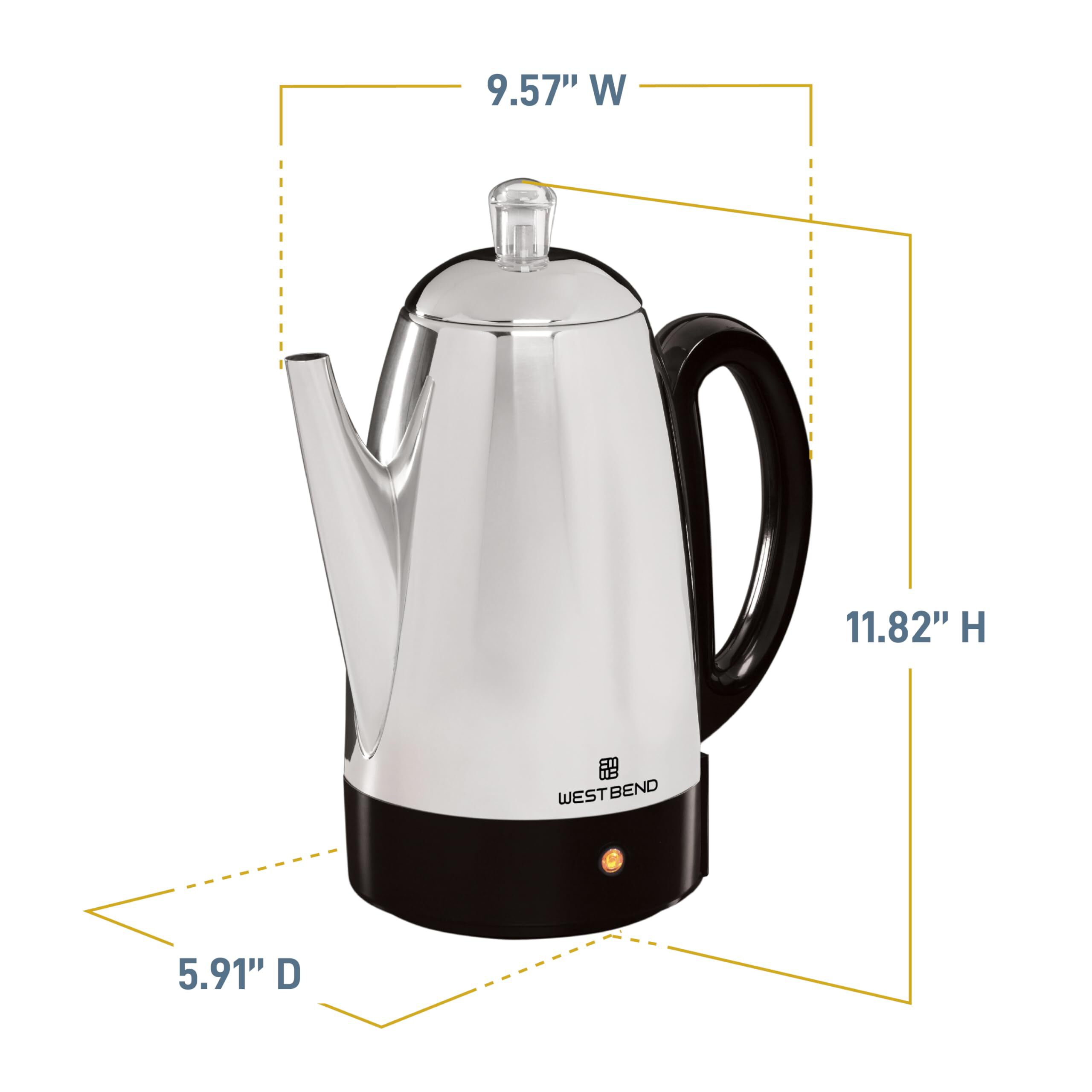 Focus Electrics 54159 Stainless Steel Electric Kettle, 2.96 quart