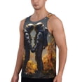 thumbnail image 2 of Gukieu Romantic Flower Astronaut Couple Print Men's Quick Dry Fitness Vest, Round Neck Sleeveless Fitness Bodybuilding Top-4X-Large, 2 of 7
