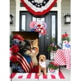 thumbnail image 4 of 4th of July Cat Garden Flag 12x18 Vertical Double Sided Patriotic USA Flag Red Blue Memorial Day Independence Day Holiday Outside Decorations Burlap Yard Flag BW305, 4 of 6