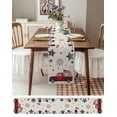 thumbnail image 3 of 4th of July Table Runner 48 Inches, Independence Day Truck American Star Fireworks Bed Runner Dresser Scarves Tabletop for Indoor Outdoor Parties/Ceremony/Banquet, 13" x 48", 3 of 8