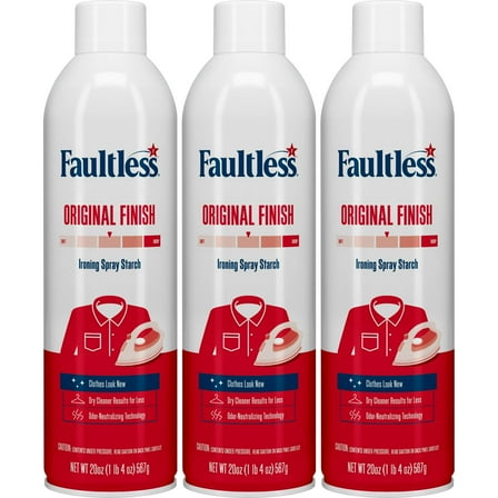 Faultless Original Finish Ironing Spray Starch, 20 Oz (Pack of 3)