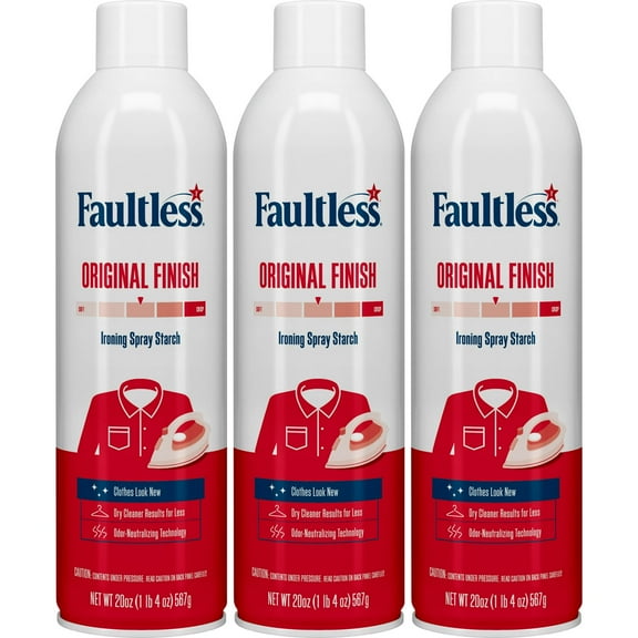 Faultless Original Finish Ironing Spray Starch, 20 Oz (Pack of 3)