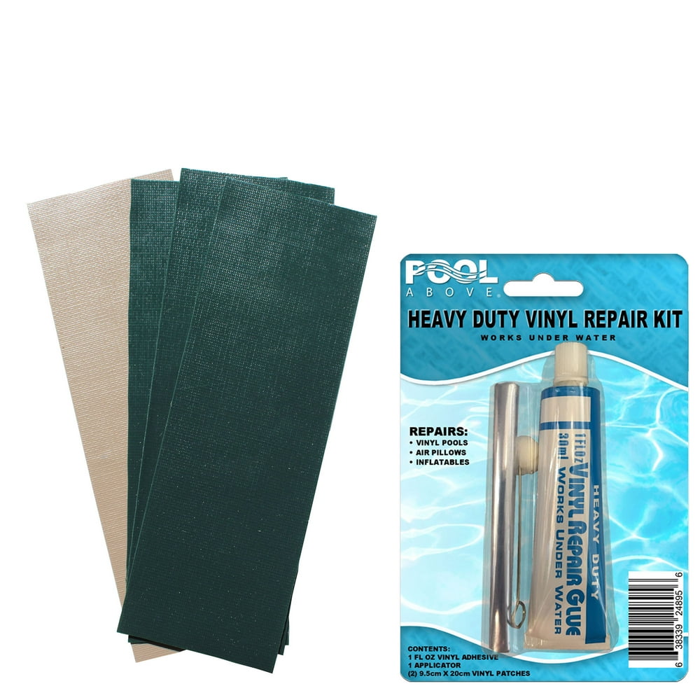 Repair Kit for Seahawk 2 Boat Vinyl Glue 2.5"x7.5" Green and Tan