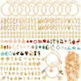 thumbnail image 1 of Kit de fabricación de pulseras Flasoo 416 piezas con dijes dorados, 1 of 7