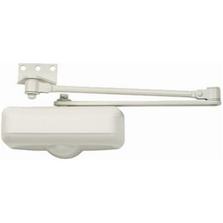 Tell Manufacturing DC100082 Residential Grade 3 Closer Ivory Home Door Closer With Hold-Open