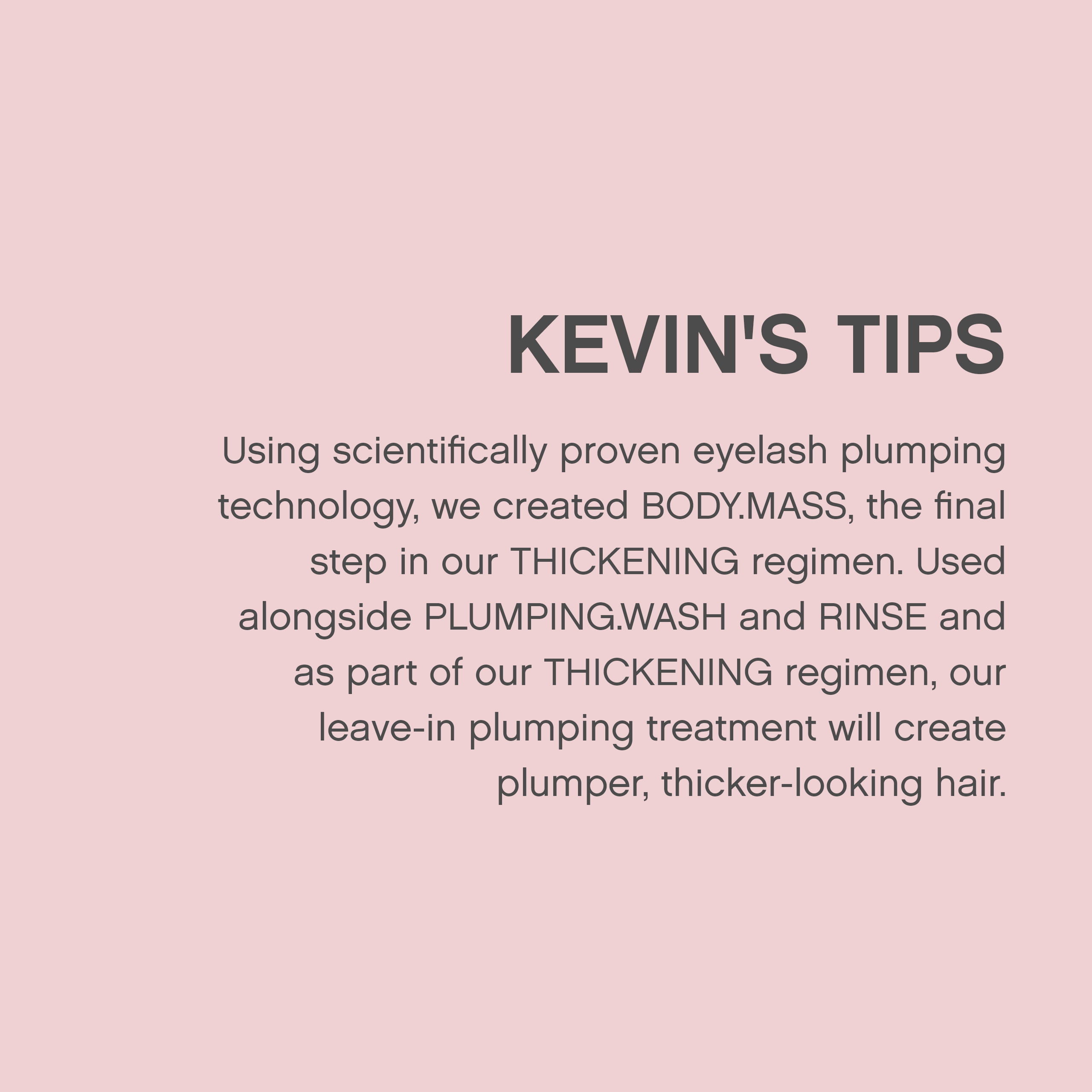 KEVIN.MURPHY BODY.MASS, Thickening Treatment for Damaged Hair, 100 mL