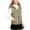 Khaki, variant on HBGVBA Girl's Zip Up Puffer Vest Hooded Sleeveless Coat,Solid Color Full-Zip Vest Casual Thermal Outer Multi-Season Wear 3-14 Years