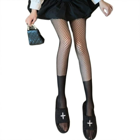 

ZENTREE Women s Joint Mesh Tight Stockings Fashion Hollow Fishnet Stockings JK Pantyhose