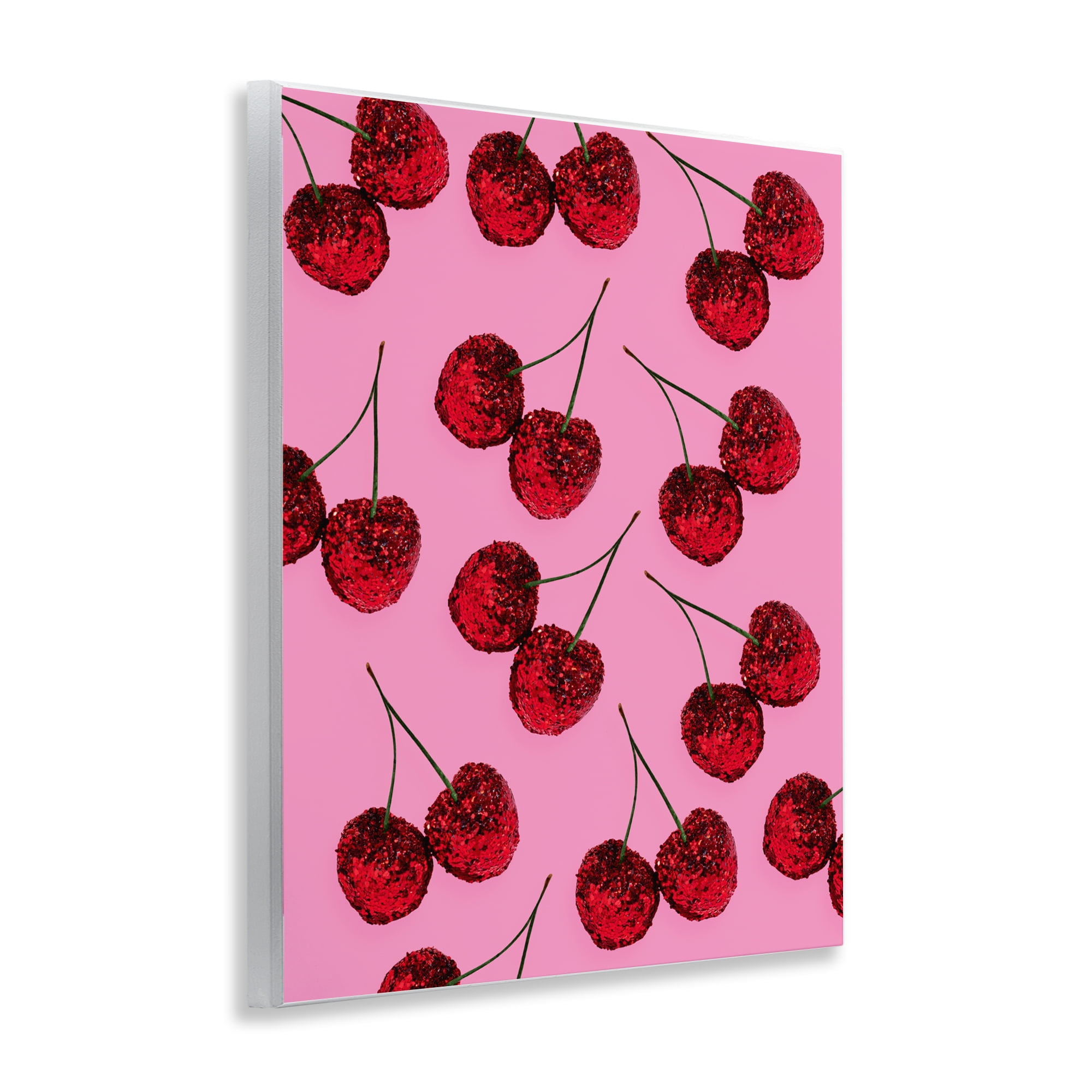 Stupell Industries Glitter Glam Cherries Pattern Wall Plaque Art, design by LISH Creative