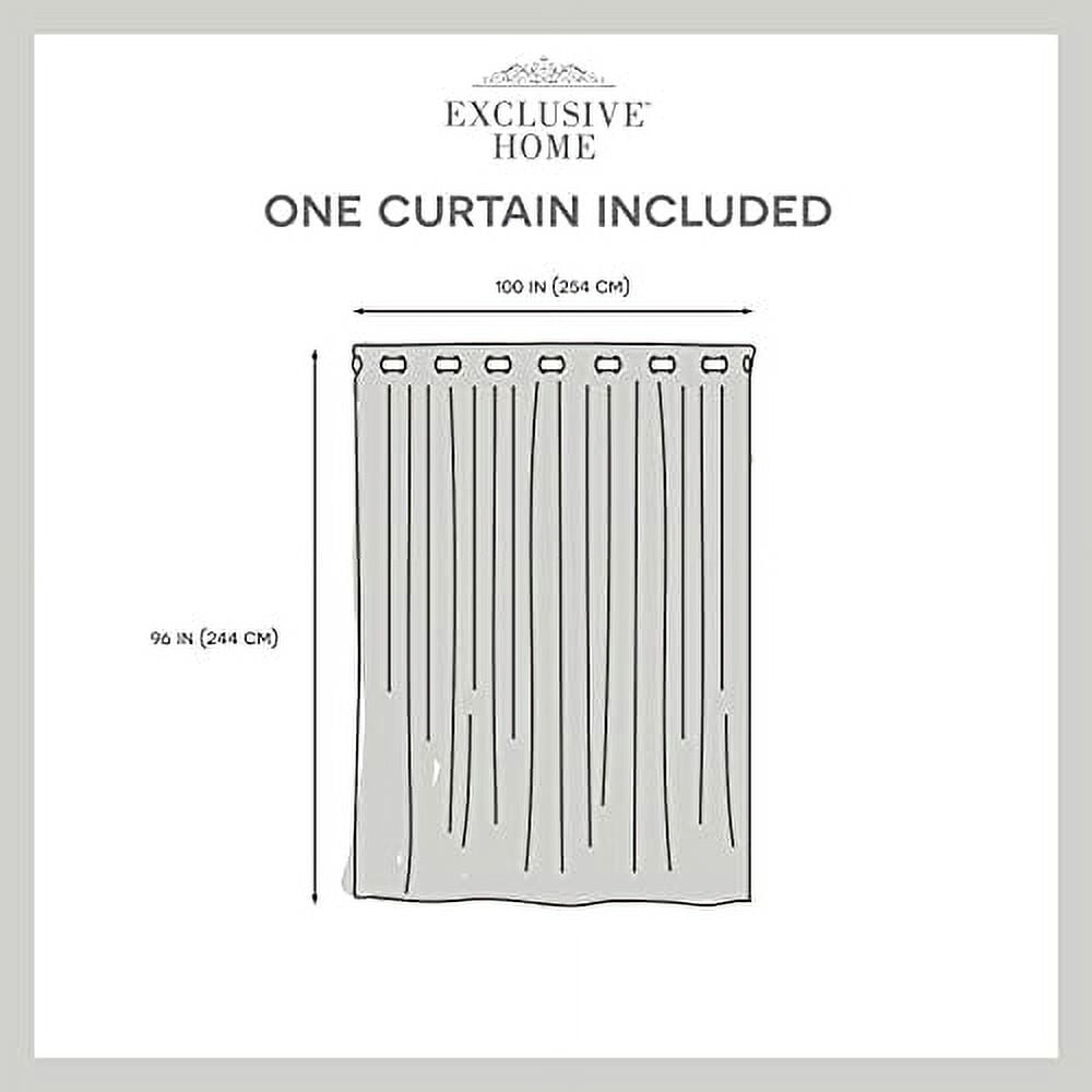 Exclusive Home Forest Hill Patio Room Darkening Blackout Grommet Top Patio Curtain Panel, 108"x96", Dove Grey