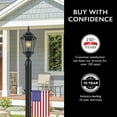 thumbnail image 5 of Oak Creek Outdoor Light and Lamp Post Bundle – Plastic Cross Arm and Outlet – Traditional Clear Glass –  for Driveways, Yards, Patios and Porches, Textured Black – Design House, 589853, 5 of 15