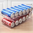 thumbnail image 4 of Pantry Organization and Storage 2-Layer(big) Beverage Holder for Fridge,Rolling Soda Can Organizer for Refrigerator Can Dispenser，Plastic Storage Rack for Fefrigerators, 4 of 10