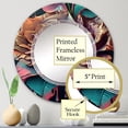 thumbnail image 3 of DESIGN ART Designart 'Modern Blooming Rose I' Printed Floral Rose Wall Mirror 24in.x24in., 3 of 5