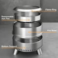 thumbnail image 3 of Wakeyard 19.5 inch Stainless Steel Smokeless Fire Pit with Carry Bag & Poker – Perfect for Patio, Backyard & Camping, 3 of 9