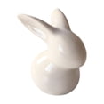 thumbnail image 2 of Easter Bunny Ceramic Figurine Cute Desktop Decor for Home, Spring Tabletop Ornament Gift, Pink or White, Small Size, 2 of 6
