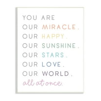 Stupell Indtries You are Our Miracle List Family Child Phrases,13 x 19,Design by Anna Quach