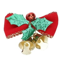 Fwttom Christmas Bells Bow Decor - Hanging Bells Ornaments Holiday Christmas Bows Party Birthday Decorations Bells for Indoor Outdoor Xmas Tree Wreath Garland