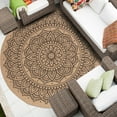 thumbnail image 5 of Erbanica Tapis Rond à Séchage Rapide Effet Jute Intérieur Extérieur, 5 of 5