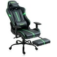 thumbnail image 3 of Hdcanada Orbit Series Chaise de Jeu Style Course, Chaise Ergonomique Inclinable en Cuir avec Repose-Pieds et Soutien Lombaire Massant - Vert, 3 of 10