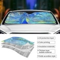 thumbnail image 5 of Disketp Windshield Sun Shade, Car Sun Shade For Front Window Peacock Sunshades Sun Visor Protector Blocks Uv Rays Foldable, 5 of 9