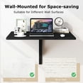 thumbnail image 5 of YYAo Folding Wall Desk, Wall Mounted Folding Table,31.5 x 23.5 Inch Wall Mounted Folding Table for Small Spaces-Black, 5 of 6