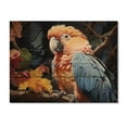 thumbnail image 3 of Designart "Vibrant Plumage Pastoral Beige Blue Parrot II" Animals Print on Natural Pine Wood, 3 of 5