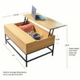 thumbnail image 3 of Safco Table Basse de Rangement avec Plateau Relevable et Base en Acier, 3 of 7