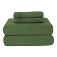 thumbnail image 1 of Hotel Luxury 4 PIece Deep Pocket Sheets, Ultra-soft Microfiber Bed Sheets Set, Olive Green, 1 of 5