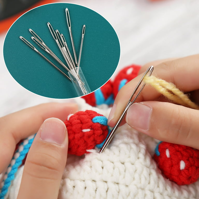 Jupean Crochet Hook, Extra Long Knitting Needles for Beginners and Crocheting  Yarn,2.5 mm 