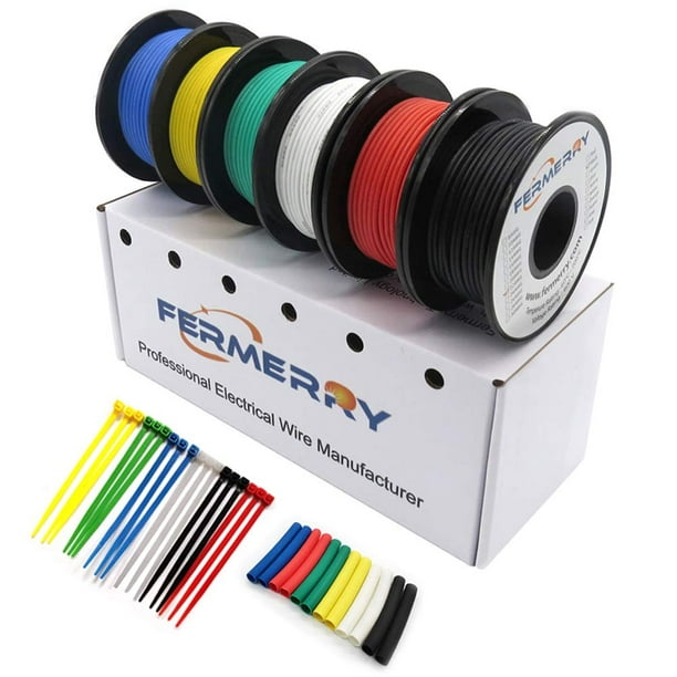 22AWg Stranded Wire Electric Wire 6 colors 5Ft Each 22 gauge