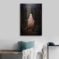 thumbnail image 3 of Pink Cute Ghost in The Forest Room Aesthetic Poster Print Art Wall Painting Canvas Posters Gifts Modern Bedroom Decor 12x18inch(30x45cm), 3 of 6
