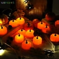 thumbnail image 5 of BadPiggies 12Pcs Halloween Pumpkin Tealights Flameless Candle Flickering LED Lights Battery Operated for Holiday Party Home Decoration, Normal, 5 of 7