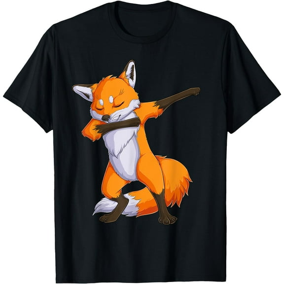 Fox Dabbing Fox Funny Animal Foxes Lover Unisex T-Shirt for Men Women Kids