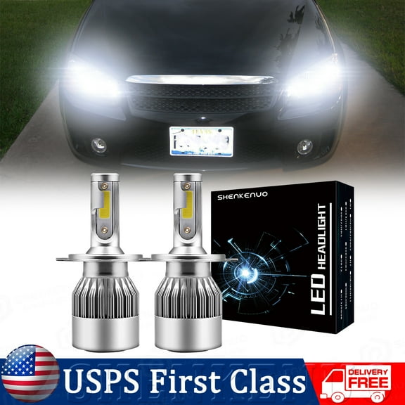 For Kia Spectra 2005-2009 LED Headlight H4 Bulb High/Low Dual Beam White （2pcs）